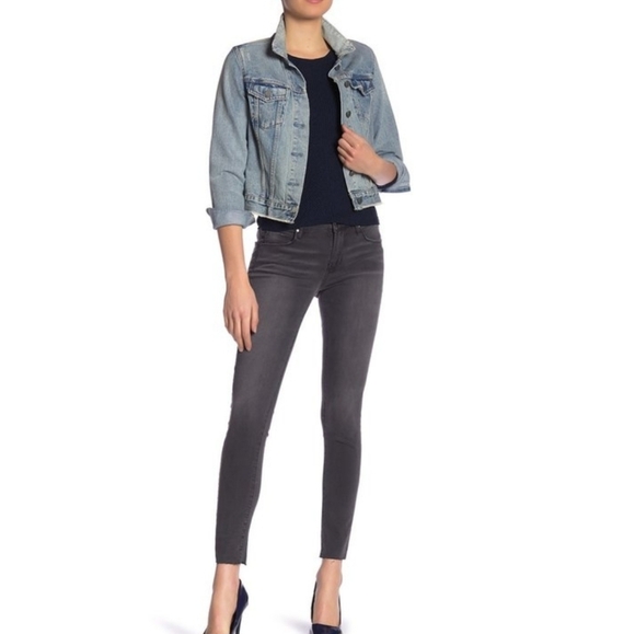 Articles of Society Mya Charcoal Skinny Jeans Gray Stretch Low Rise - Picture 3 of 10